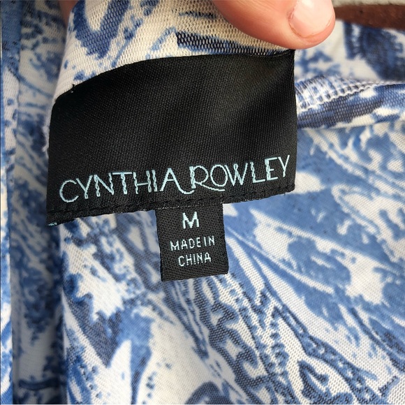 Cynthia Rowley strapless blue and white maxi dress - Picture 5 of 6